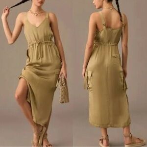 Love the label for Anthropologie satin dress Sz s